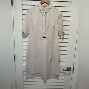 Peserico Beige Collared Cotton Dress